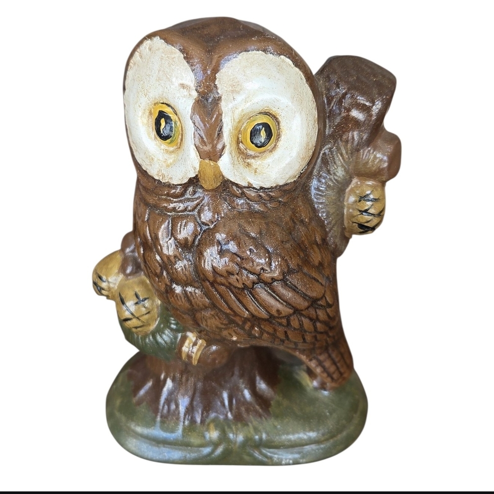 Charming Brown Owl Figurine